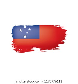Samoa flag, vector illustration on a white background