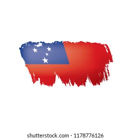 Samoa flag, vector illustration on a white background