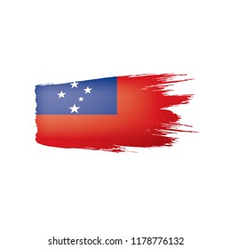 Samoa flag, vector illustration on a white background