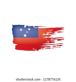 Samoa flag, vector illustration on a white background