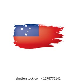 Samoa flag, vector illustration on a white background