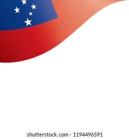Samoa flag, vector illustration on a white background.