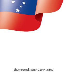 Samoa flag, vector illustration on a white background.