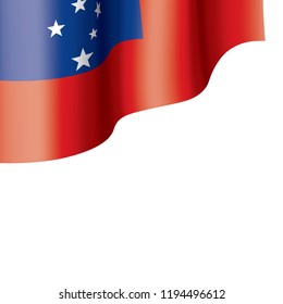 Samoa flag, vector illustration on a white background.