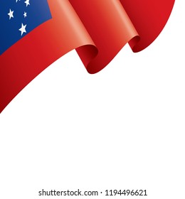 Samoa flag, vector illustration on a white background.