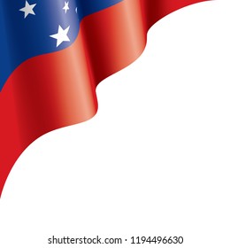 Samoa flag, vector illustration on a white background.