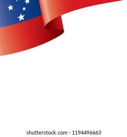 Samoa flag, vector illustration on a white background.