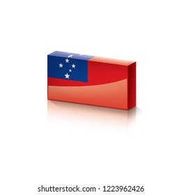 Samoa flag, vector illustration on a white background.