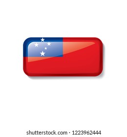 Samoa flag, vector illustration on a white background.