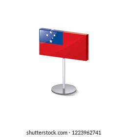 Samoa flag, vector illustration on a white background.