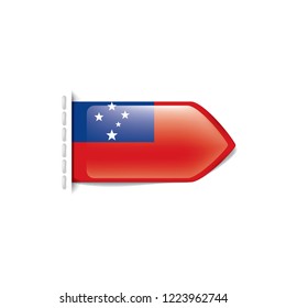 Samoa flag, vector illustration on a white background.