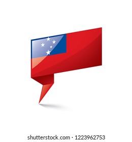 Samoa flag, vector illustration on a white background.