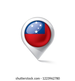 Samoa flag, vector illustration on a white background.