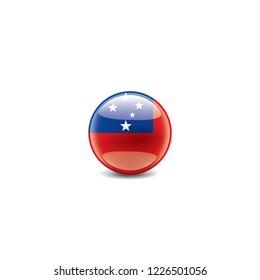 Samoa flag, vector illustration on a white background.