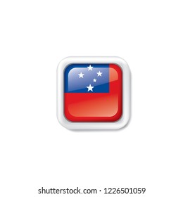 Samoa flag, vector illustration on a white background.
