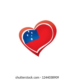 Samoa flag, vector illustration on a white background.