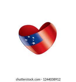 Samoa flag, vector illustration on a white background.