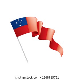 Samoa flag, vector illustration on a white background.