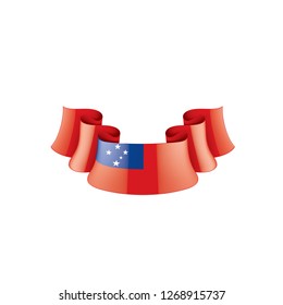 Samoa flag, vector illustration on a white background.