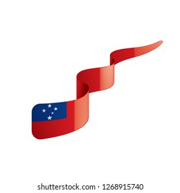 Samoa flag, vector illustration on a white background.