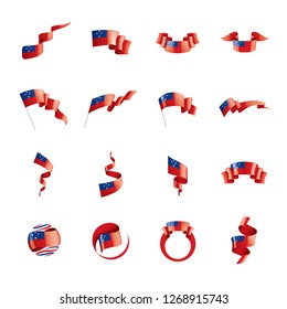 Samoa flag, vector illustration on a white background.