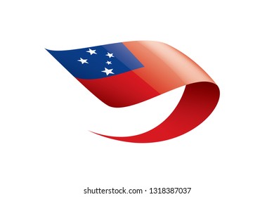 Samoa flag, vector illustration on a white background.