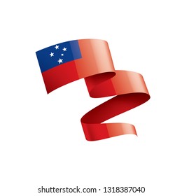 Samoa flag, vector illustration on a white background.
