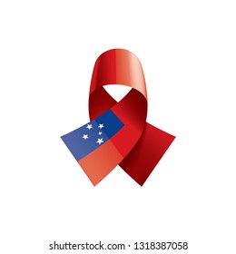 Samoa flag, vector illustration on a white background.