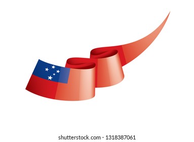 Samoa flag, vector illustration on a white background.
