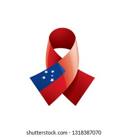 Samoa flag, vector illustration on a white background.