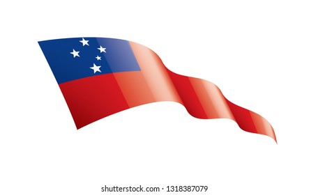 Samoa flag, vector illustration on a white background.