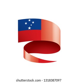 Samoa flag, vector illustration on a white background.