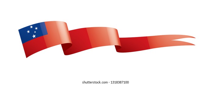 Samoa flag, vector illustration on a white background.