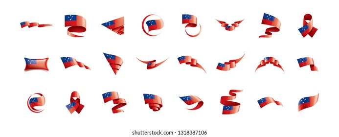 Samoa flag, vector illustration on a white background.