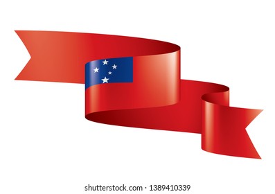Samoa flag, vector illustration on a white background.