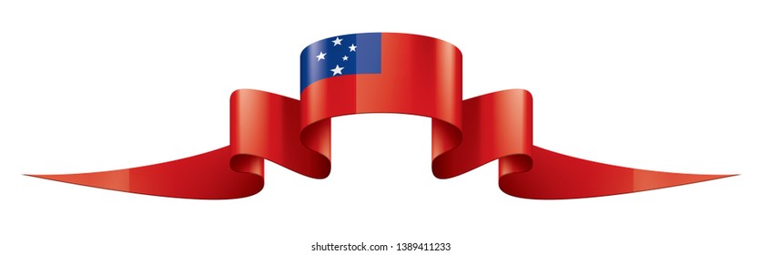 Samoa flag, vector illustration on a white background.