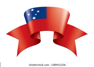 Samoa flag, vector illustration on a white background.