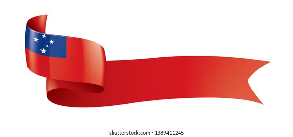Samoa flag, vector illustration on a white background.