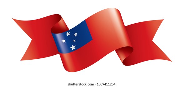 Samoa flag, vector illustration on a white background.