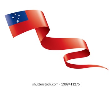 Samoa flag, vector illustration on a white background.