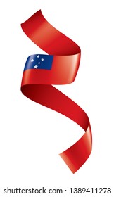 Samoa flag, vector illustration on a white background.