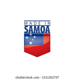 Samoa flag, vector illustration on a white background.