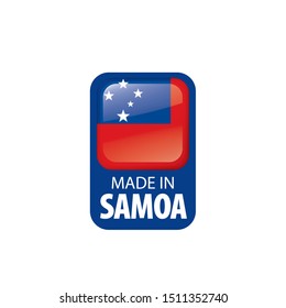 Samoa flag, vector illustration on a white background.