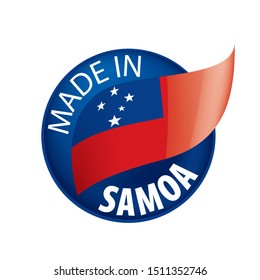 Samoa flag, vector illustration on a white background.