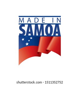 Samoa flag, vector illustration on a white background.