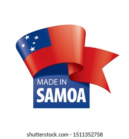 Samoa flag, vector illustration on a white background.