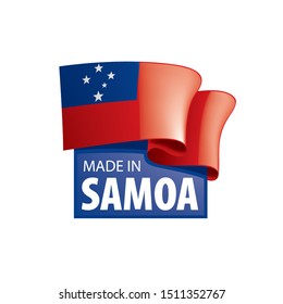 Samoa flag, vector illustration on a white background.