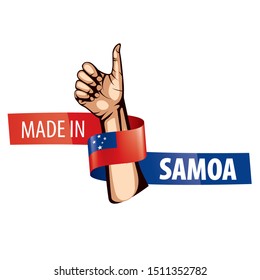 Samoa flag, vector illustration on a white background.