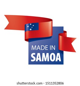 Samoa flag, vector illustration on a white background.