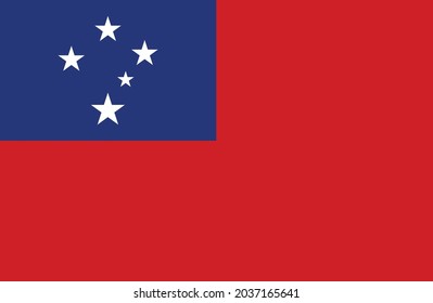 Samoa flag vector. National flag of Samoa illustration